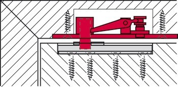 Čepový závěs, nastavitelné, 8066 s čepy, pro dvojčinné dveře