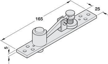Čepový závěs, nastavitelné, 8066 s čepy, pro dvojčinné dveře