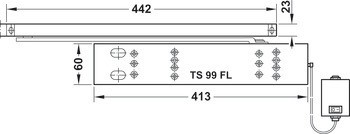 Horní dveřní zavírač, Dormakaba TS 99 FL GSR, design Contur, EN 2–5