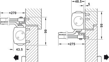 Horní dveřní zavírač, Startec DCL 82, se standardním ramenem, zavírací síla 2-5 v souladu s EN 1154