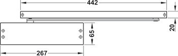 Horní dveřní zavírač, TS 91, design Contur, s kluznou lištou, EN 3, Dorma