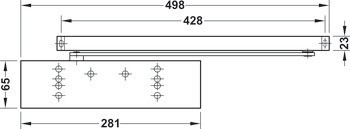 Horní dveřní zavírač, TS 92 B Basic, design Contur, s kluznou lištou, EN 1–4, Dorma