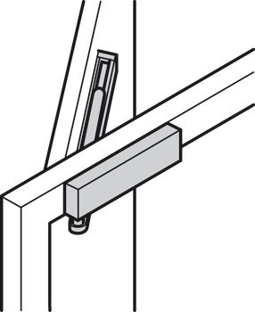 Horní dveřní zavírač, TS 92 B Basic, design Contur, s kluznou lištou, EN 1–4, Dorma