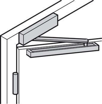 Horní dveřní zavírač, TS 99 FL, design Contur, s kluznou lištou, horní montáž, EN 2–5, Dorma