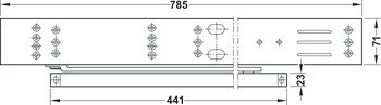 Horní dveřní zavírač, TS 99 FLR, design Contur, s kluznou lištou, EN 2–5, Dorma