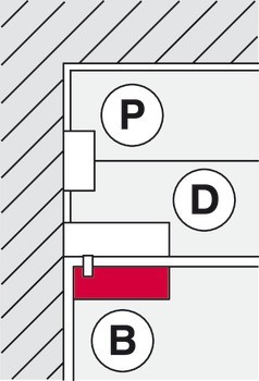 Horní kování pro dvojčinné dveře, B, Startec