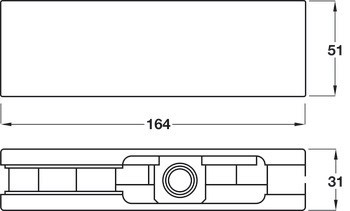 Horní kování pro dvojčinné dveře, B, Startec