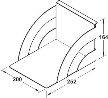 Horní police, pro nástěnný systém Labos, na složky