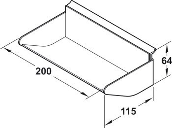 Horní police, pro nástěnný systém Labos