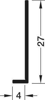 Hranový profil, Häfele AluSplash®, hliník