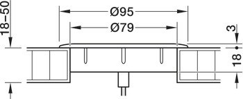 Indukční dobíjecí jednotka Qi, s Driverem do zásuvky EU, pro montáž