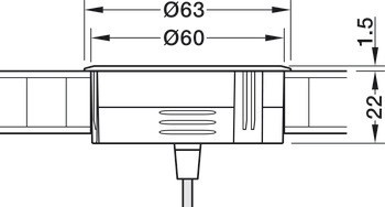 Indukční dobíjecí jednotka Qi2 , Häfele Loox 5, 12 V, pro montáž nebo skrytou montáž