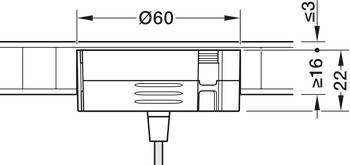 Indukční dobíjecí jednotka Qi2, Häfele Loox 5, 24 V, pro montáž nebo skrytou montáž