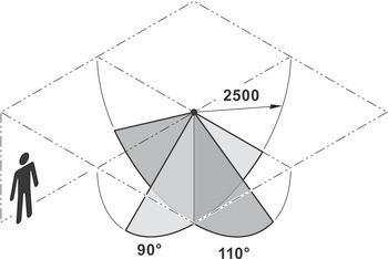 Inline pohybový spínač, Häfele Loox5, 24 V, 2pólové (jednobarevné)