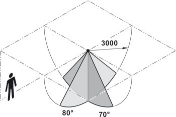 Inline pohybový spínač (pasivní infračervený), Häfele Loox5, 24 V, modulární design
