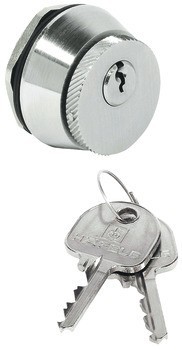 Jazýčkový tlačný zámek pro skleněné dveře, Häfele Symo FM Pro, s pevnou vložkou s pinovými stavítky, pro skleněné posuvné dveře, standardní profil