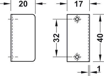 Jazýčkový zámek pro skleněné dveře, Häfele Symo FM Pro, s pevnou vložkou s pinovými stavítky, backset 26 mm, standardní profil, individuální