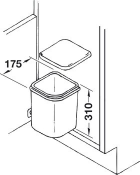 Jednodílný odpadkový koš, 5 litrů, Hailo Pico, model 3505-00