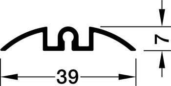 Jednoduchá pojezdová kolejnice, Spodní, k nalepení