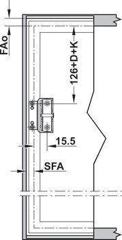 Jednotka zdvihacího mechanismu, pro výklopné kování Aventos HK-XS