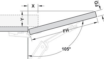 Jednotka zdvihacího mechanismu, pro výklopné kování Aventos HK-XS