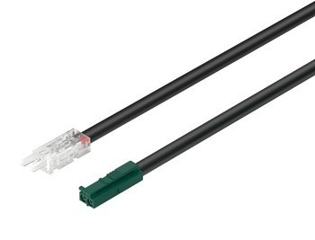 Kabel, pro Häfele Loox5 osvětlovací LED pásky, 24 V, 5 mm, 2pólový (jednobarevná nebo tunable white 2vodičová technologie)