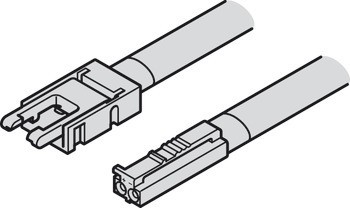 Kabel, pro Häfele Loox5 osvětlovací LED pásky, 24 V, 8 mm, 2pólový (jednobarevná nebo tunable white 2vodičová technologie)