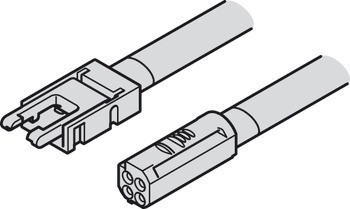 Kabel, pro Häfele Loox5 osvětlovací LED pásky, 24 V, 8 mm, 3pólový (tunable white)