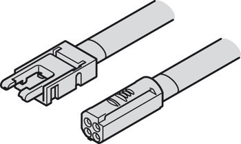 Kabel, pro Häfele Loox5 osvětlovací LED pásky, 24 V, 8 mm, 3pólový (tunable white)