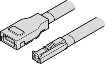 Kabel, pro Häfele Loox5 osvětlovací silikonové LED pásky, 24 V, 8 mm, 2pólový (jednobarevná nebo tunable white 2vodičová technologie)