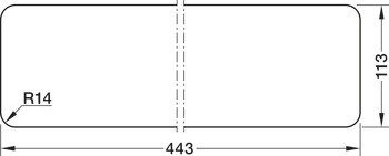 Kabelová průchodka, obdélníková, rozměr výřezu 112 mm