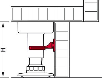 Klip pro soklový panel, Pro soklový systém Häfele Axilo® 78