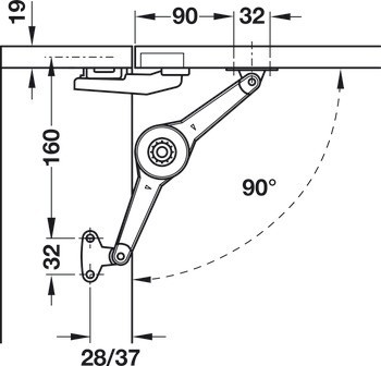 Klopna, Häfele Free Duo standard, individuální kování