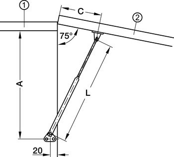Klopna, pro dřevěné výklopy, se zajišťovacím mechanismem
