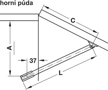 Klopna, pro dřevěné výklopy, se zajišťovacím mechanismem