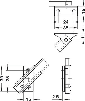 Klopna, pro dřevěné výklopy, se zajišťovacím mechanismem