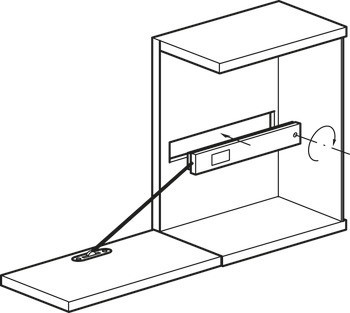 Klopna s tažným lankem, pro výklopy ze dřeva a s hliníkovým rámečkem, s nastavitelným brzdicím efektem