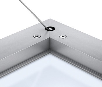 Klopna s tažným lankem, pro výklopy ze dřeva a s hliníkovým rámečkem, s nastavitelným brzdicím efektem