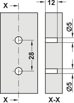 Klopna s tažným lankem, pro výklopy ze dřeva a s hliníkovým rámečkem, s nastavitelným brzdicím efektem