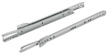 Kolečkové výsuvy, Häfele Matrix Runner R S15, částečný výsuv, nosnost 15 kg, ocel, povrchová montáž