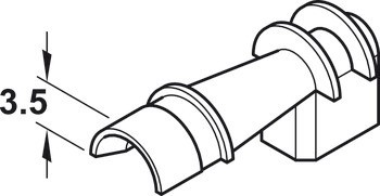 Koncová krytka, Svislý systém RP, pro systémovou lištu 1řadou