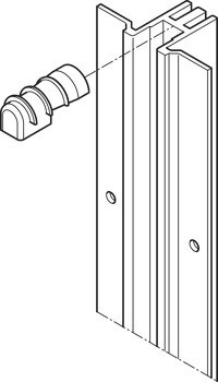 Koncová krytka, Systém Pre-wall pro zápustnou montáž, pro dvojitě děrovaný profil systému