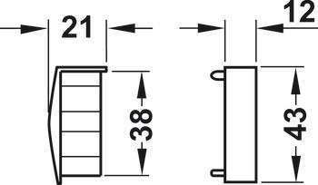 Koncová krytka, zinková slitina