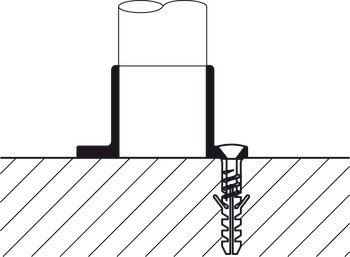 Koncový díl, k nasunutí, upevňovací materiály pro trubku relingu, systém barového relingu