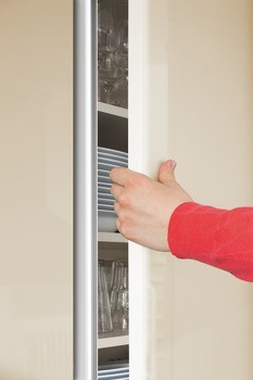 Koncový profil pro zapuštěný úchytkový profil, hliník, pro elektrické spotřebiče, Häfele Déco