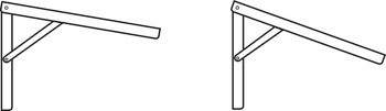 Konzole, nosnost 150 kg na pár, sklopné, ocel