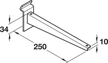 Konzole, pro dřevěné a skleněné police