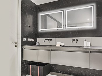 Koupelnové zrcadlo, Häfele Aquasys, multifunkční
