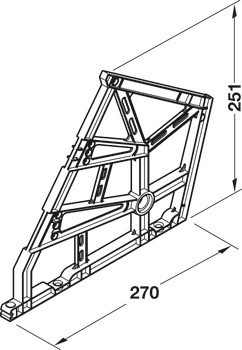 Kování botníku, s 3 oddíly