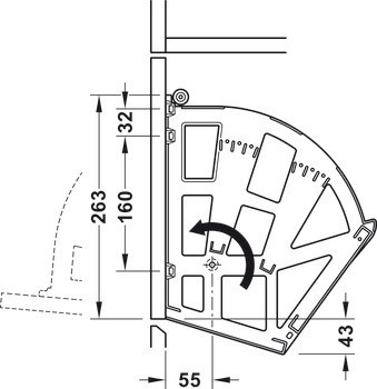 Kování botníku, s 1, 2 nebo 3 oddíly